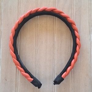 Nordstrom Tasha Braided Headband One Size Faux Leather Coral Accessories